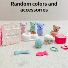 Load image into Gallery viewer, Children's Play House Toys with Teddy Bears Pet Bathrooms Scene Little Girls Family Pet Toys Gift for Kids
