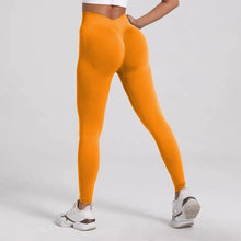 Load image into Gallery viewer, New Women V Back Athletic Leggings Fitness Exercise Yoga Gym Tights Workout Scrunch Butt Lifting Training Pants
