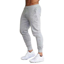 Load image into Gallery viewer, Fitness Muscle Gray Jogging Pants Solid Running Pants Men Sport Pencil Pants Men Cotton Soft Bodybuilding Joggers Gym Trousers
