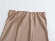 Load image into Gallery viewer, HH Skirts For Women 2024 Summer Solid Satin Sheath Long Skirt Female Show Curve Beach Outfits For Woman Mermaid Skirts
