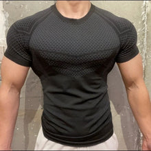 Load image into Gallery viewer, Men's Gym T-Shirt Workout &amp; Training Fitness Short Sleeve Slim Fit O-Neck Athletic Baselayer Tees Tops Sport Clothing
