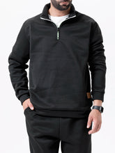 Load image into Gallery viewer, Modern Half Zip Knit Sweatshirt
