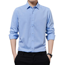 Load image into Gallery viewer, Stretch Solid Business Shirt Men
