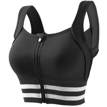 Load image into Gallery viewer, Sports Bras Zip Front For Women With Full Coverage Removable Padded Shockproof Yoga Underwear Workout Bra Running Fitness Vest
