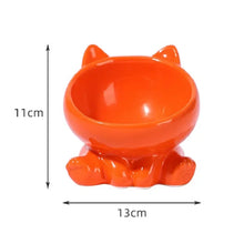 Load image into Gallery viewer, Cat Bowl Pet Accessories Ceramic Diagonal High Feet Cute Protection Cervical Spine Dog Bowl Drink Water Bowl Pet Supplies
