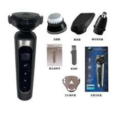 Load image into Gallery viewer, Electric Shavers for Men Waterproof Electric Trimmer Razor Wet &amp;amp Dry Use Rechargeable Battery Rotary Shavers Machine Shaving
