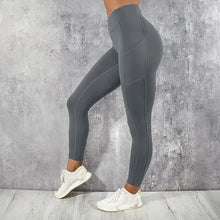 Load image into Gallery viewer, Yoga Fitness Women Leggings High Waist Tights with Pocket Gym Workout Running Stretchy Sexy Butt Liftting Casual Skinny Pants
