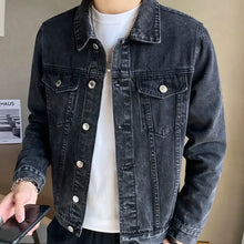 Load image into Gallery viewer, Black Y2K Denim Jacket
