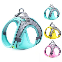Load image into Gallery viewer, Cat Dog Harness Vest Chest Rope Set Reflective Breathable Adjustable Pet Harness for Small Medium Dogs Outdoor Walking
