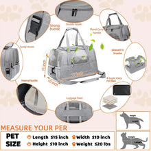 Load image into Gallery viewer, Airline Approved Pet Carrier Soft Sided Cat Dog Travel Bag Breathable Mesh Portable Foldable Puppy Kitten Transport Pouch Under
