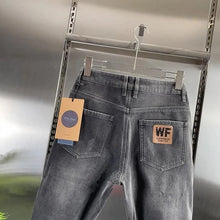 Load image into Gallery viewer, Thick Jeans Men's Slim Fit Spring Autumn Winter Casual Long Pants Cotton Stretch Denim mid Waist Zipper Closure Wear Resistant
