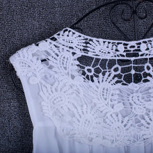 Load image into Gallery viewer, Summer tops for women  Fashion Lace Chiffon blouse V-Neck Loose Casual Chiffon Shirt
