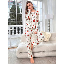 Load image into Gallery viewer, Printed Long Sleeve Pajama Set
