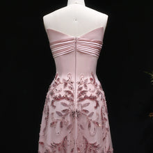 Load image into Gallery viewer, Pink Beaded Sweetheart Evening Gown
