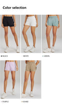 Load image into Gallery viewer, Yoga Shorts Sports Fitness Shorts High Waist Running Fake Two Pieces Anti-Shine Shorts Women's Double Layer Training Leggings
