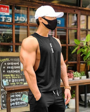 Load image into Gallery viewer, Men's Gym Clothing Summer Casual Tank Top Bodybuilding Sleeveless Shirt Sports Quick Dry Fitness Vest Workout Running Undershirt
