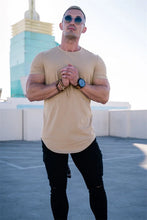 Load image into Gallery viewer, Muscle Training T-shirt Men's Summer Workout Short Sleeve T-shirt High Quality Cotton Fitness Men T-shirt Gym Solid Color Tops
