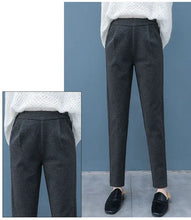 Load image into Gallery viewer, High Waist Woolen Harem Pants
