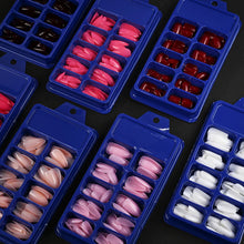 Load image into Gallery viewer, 120pcs/Box Bright Gloss Pink False Nails Medium Almond Simple Solid Color Press On Nails Soft Gel Full Cover Wearable False Nail
