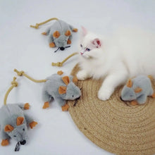Load image into Gallery viewer, Plush Cat Toy Mouse Realistic Moving Tail with Sound Interactive Kitten Toys for Indoor Cats Hunting Game Play Pet Supplies
