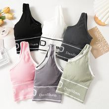 Load image into Gallery viewer, Women's Sports Letter Bras Fitness Seamless Plus Size Bra Tops Full Coverage Wireless Femme Bralette Bra
