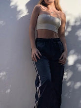 Load image into Gallery viewer, Striped Drawstring Casual Cargo Pants
