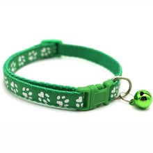 Load image into Gallery viewer, Pet Collar With Bell Cartoon Footprint Colorful Dog Puppy Cat Accessories Kitten Collar Adjustable Safety Bell Ring Necklace Pet

