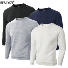 Load image into Gallery viewer, Modern Jacquard Crewneck Knit Pullover
