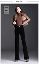 Load image into Gallery viewer, High Waist Corduroy Women's Pants Spring Autumn Winter Fashion Micro Flared Casual Trousers Slimming Warm Long Pants
