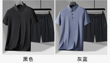 Load image into Gallery viewer, polo Shirts + shorts 2024 summer new style fashion Sportswear Men's Casual Sets Male Fashion shirts and shorts full size M-4XL
