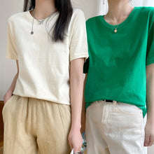 Load image into Gallery viewer, Loose Cotton Summer Tee Women
