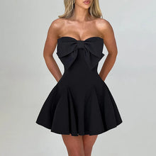 Load image into Gallery viewer, Strapless Bow A-Line Mini Dress
