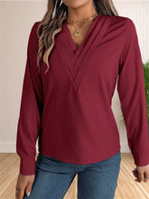 Load image into Gallery viewer, Elegant Layered V-Neck Office Blouse
