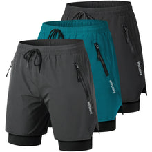 Load image into Gallery viewer, WOSAWE MTB Shorts Summer Men Cycling Shorts 2 in 1 Mountain Bike Padded Shorts Double Layer Downhill Bike Quick Dry Short Pants
