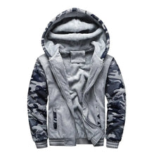 Load image into Gallery viewer, Camouflage Fleece Hooded Jacket
