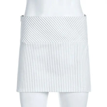 Load image into Gallery viewer, Women Low Waist Skirts Stripes A-line High Waist Skirt for Women Hips Spliced Short Skirt Ladies Bodycon Layered Mini Bottoms
