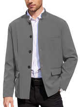 Load image into Gallery viewer, Men’s Lightweight Stand-Collar Casual Blazer
