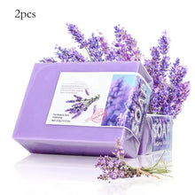 Load image into Gallery viewer, Natural Organic Lavender Essential Oil Soap Handmade Soap for Cleansing, Refreshing, Oil Control, Bath Soap
