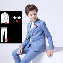 Load image into Gallery viewer, Formal Kids Plaid Tuxedo Suit
