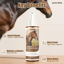 Load image into Gallery viewer, Horse Hair Care Oil 100ml - Mane Shine Essential Oil with Plant Ingredients Nourishing Coat Treatment Easy Carry for All Breeds

