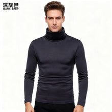 Load image into Gallery viewer, Men's Turtleneck Sweater Warm Soft Knit Pullover Fashion Versatile Long Sleeve Top for Autumn Winter

