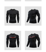Load image into Gallery viewer, Gym Sports T-shirts for Men Long Sleeve Tights Boxing Sportswear Breathable Quick Dry Fitness Tops Male Outdoor Training Clothes
