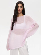 Load image into Gallery viewer, Lightweight Hollow Knit Pullover Sweater
