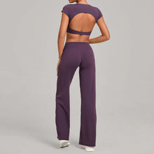 Load image into Gallery viewer, 2PCS Yoga Set Women Yoga Pant Workout Tracksuit Sportswear Gym High Waist Straight Leg Bottoms Fitness Bta Sports Suit XP01
