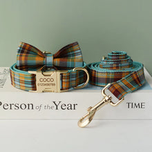 Load image into Gallery viewer, Pets Accessories Dog Collar Leash Harness Set Personalized Dog Collar Harness Leash Set Custom Classy Dog Accessories Grid 13-01
