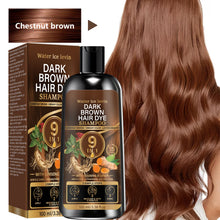 Load image into Gallery viewer, Unisex 9‑in‑1 Dark Brown Hair Care Shampoo Herbal Formula Nourish Scalp Long‑Lasting Hair Shine Daily Gentle Hair Cleanser
