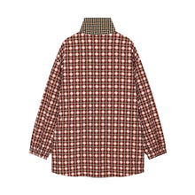 Load image into Gallery viewer, Women's Coat 2026 New Autumn Gray Plaid Long Sleeve Loose Drawstring Decorative Coat Casual Fashion Personal Ladies Outerwear
