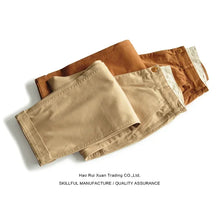Load image into Gallery viewer, SauceZhan XX001 Chino Pants Vintage Cargo Pants Men Pants  Men Cotton Straight Pants &amp; Capris Casual Pants 310g Thick Loose
