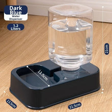 Load image into Gallery viewer, 1.2L/1.5L Pet Automatic Feeder Plastic Large Capacity Cat Dog Water Dispenser Feeder Set 3 Colors 2 Styles

