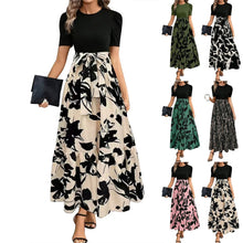 Load image into Gallery viewer, Elegant Lace-Up Ruffle Hem Dress

